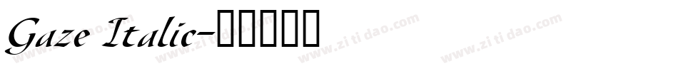 Gaze Italic字体转换